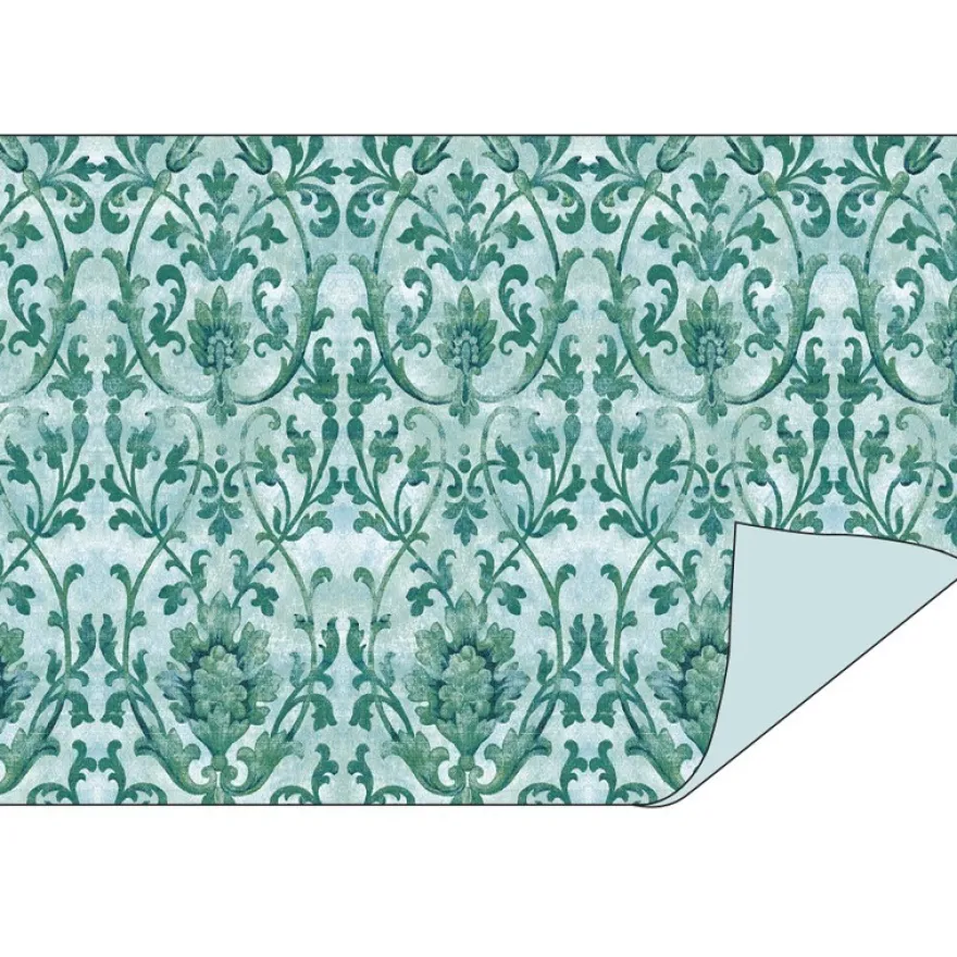 Faltpapiere Duo-Design 6, DIN A5, Ornamente/mint, 50 Stück