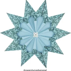 Faltpapiere Duo-Design 30, 10x15 cm, Ornamente/blau, 50 Stück