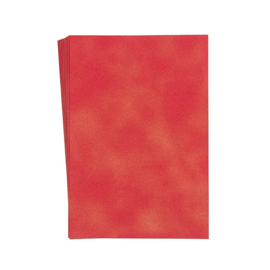 Faltpapiere "Nova 5", 10x15cm, 50 Stück, rot-gold