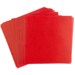 Faltpapiere, transparent, 20cm x 20cm, 110 g/m², rot, 100 Stück