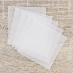 Faltpapiere, transparent, 15cm x 15cm, 110 g/m², weiß, 100 Stück
