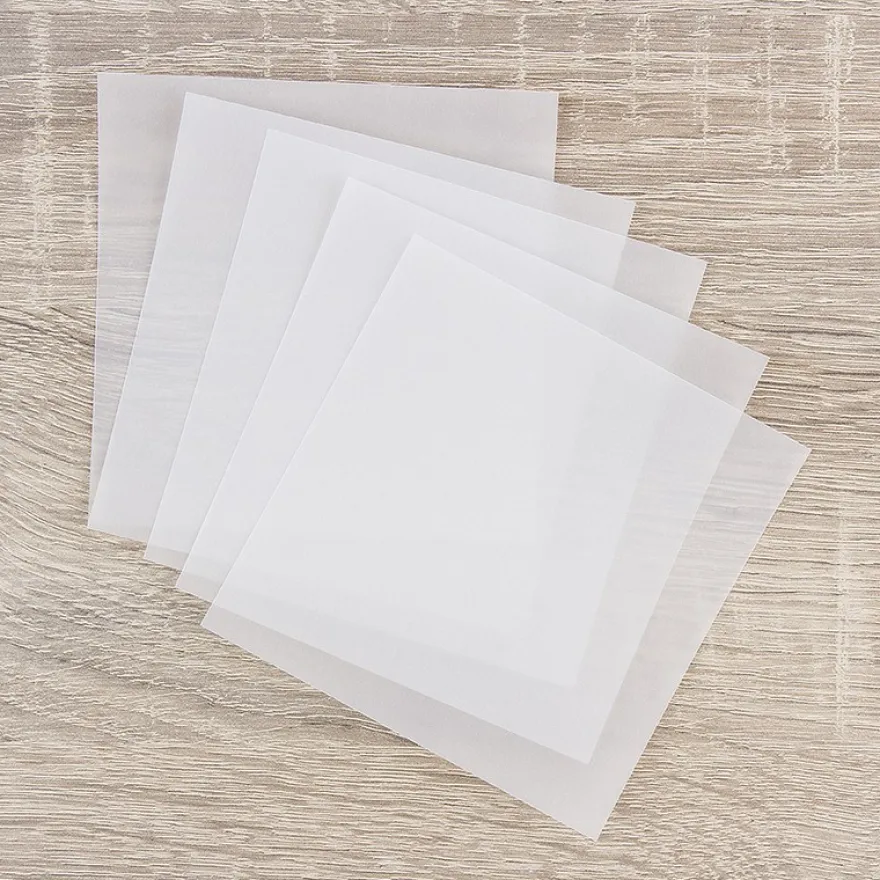 Faltpapiere, transparent, 15cm x 15cm, 110 g/m², weiß, 100 Stück