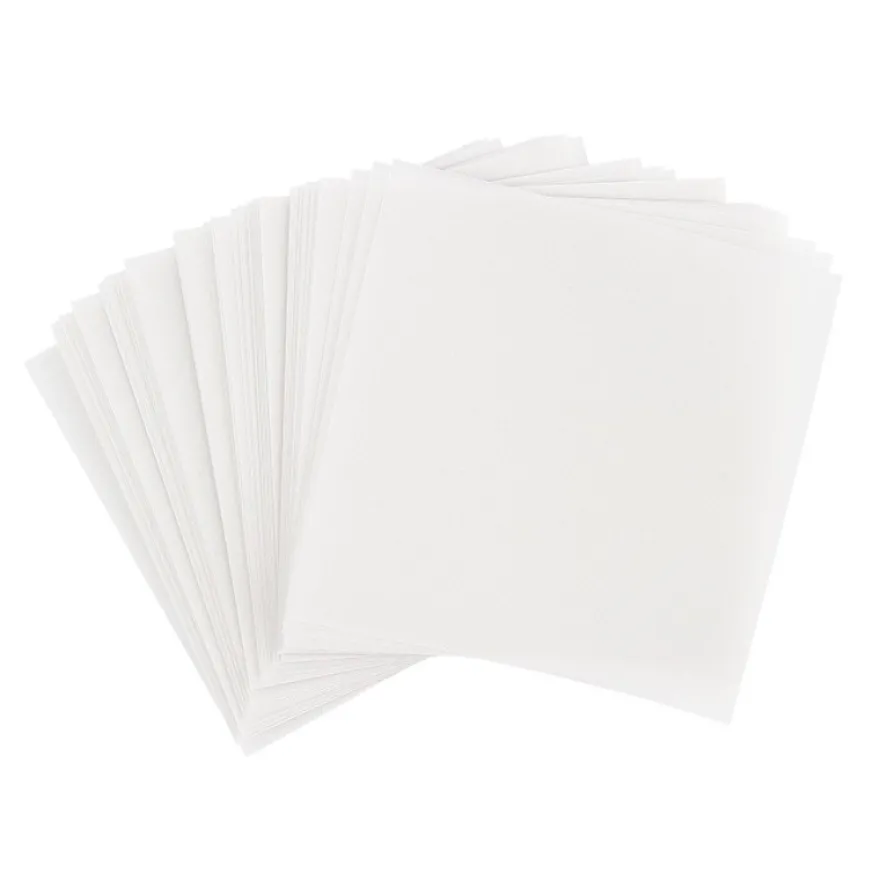 Faltpapiere, transparent, 15cm x 15cm, 110 g/m², weiß, 100 Stück