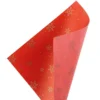 Faltpapiere, transparent, Eiskristalle, 15cm x 15cm, 110 g/m², rot/gold, 100 Stück