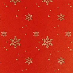Faltpapiere, transparent, Eiskristalle, 15cm x 15cm, 110 g/m², rot/gold, 100 Stück