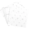 Faltpapiere, transparent, Eiskristalle, 15cm x 15cm, 110 g/m², weiß/silber, 100 Stück