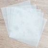 Faltpapiere, transparent, Eiskristalle, 10cm x 10cm, 110 g/m², weiß/silber, 100 Stück