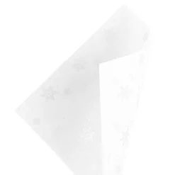 Faltpapiere, transparent, Eiskristalle, 10cm x 10cm, 110 g/m², weiß/silber, 100 Stück