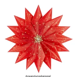 Faltpapiere, transparent, Hirsche, 15cm x 15cm, 110 g/m², rot/gold, 100 Stück