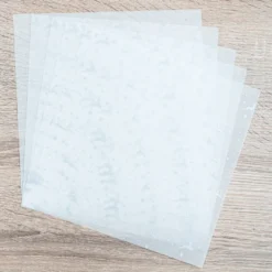 Faltpapiere, transparent, Hirsche, 20cm x 20cm, 110 g/m², weiß/silber, 100 Stück