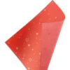 Faltpapiere, transparent, Sterne, 15cm x 15cm, 110 g/m², rot/gold, 100 Stück