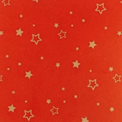 Faltpapiere, transparent, Sterne, 20cm x 20cm, 110 g/m², rot/gold, 100 Stück