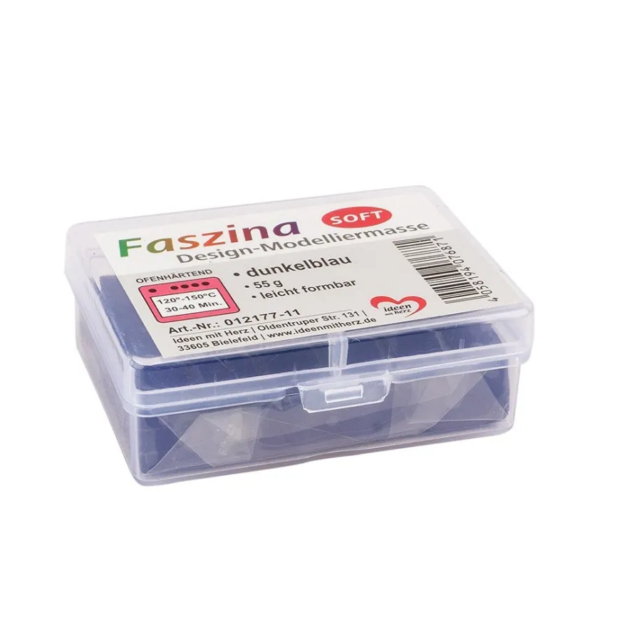 Faszina Soft, Design-Modelliermasse, dunkelblau, 55g, leicht formbar, ofenhärtend