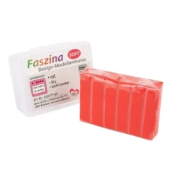 Faszina Soft, Design-Modelliermasse, rot, 55g, leicht formbar, ofenhärtend