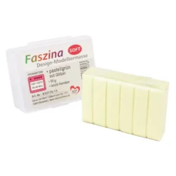 Faszina Soft, Design-Modelliermasse, pastellgrün mit Glitzer, 55g, leicht formbar, ofenhärtend