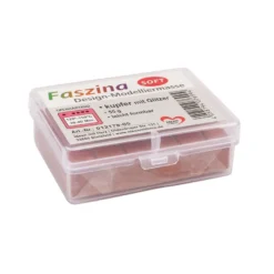 Faszina Soft, Design-Modelliermasse, kupfer mit Glitzer, 55g, leicht formbar, ofenhärtend