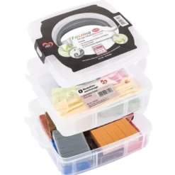Faszina Soft, Modelliermasse, 14 Farben mit Glitzer, 5 Werkzeuge, je 55 g, ofenhärtend, 19-teilig