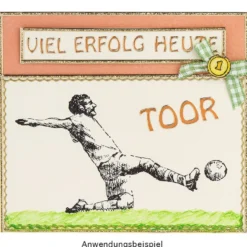 Feinkontur-Stempel, einzelne Motive auf Trägerfolie, Fußball