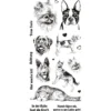 Feinkontur-Stempel, einzelne Motive auf Trägerfolie, Hunde