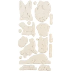 Feinkontur-Stempel, einzelne Motive auf Trägerfolie, Hunde