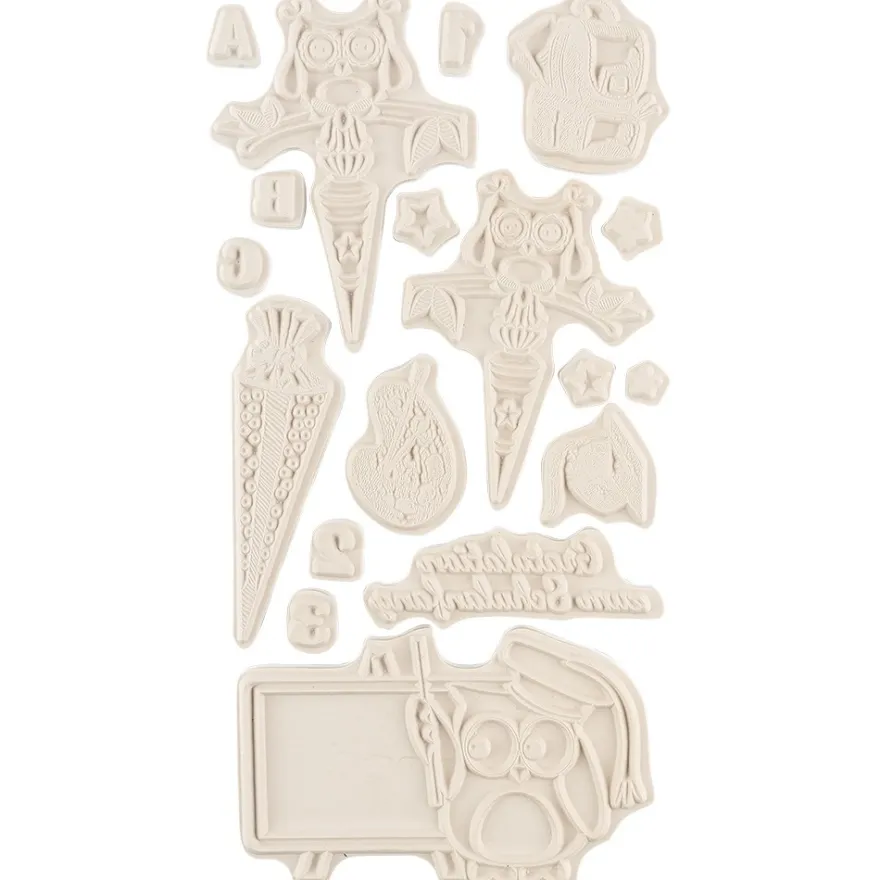 Feinkontur-Stempel, einzelne Motive auf Trägerfolie, Schulanfang