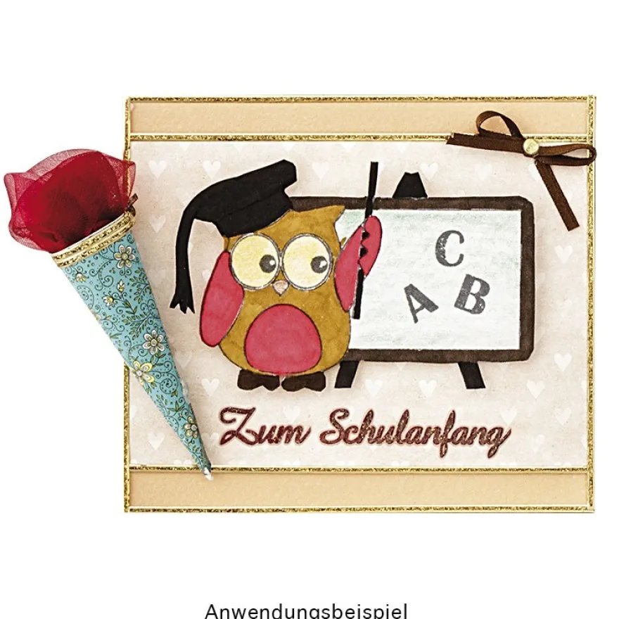 Feinkontur-Stempel, einzelne Motive auf Trägerfolie, Schulanfang