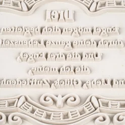 Feinkontur-Stempel, einzelne Motive auf Trägerfolie, Sprüche mit Rahmen