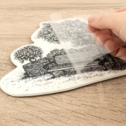 Feinkontur-Stempel, 15 x 15 cm, Bank