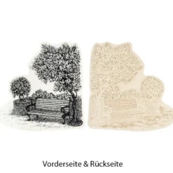Feinkontur-Stempel, 15 x 15 cm, Bank