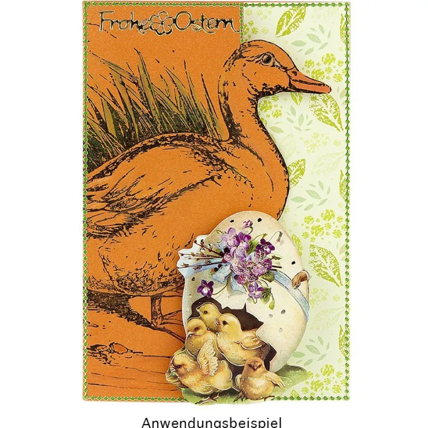 Feinkontur-Stempel, 15 x 15 cm, Ente