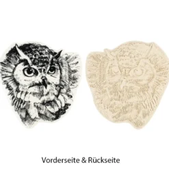 Feinkontur-Stempel, 15 x 15 cm, Eule