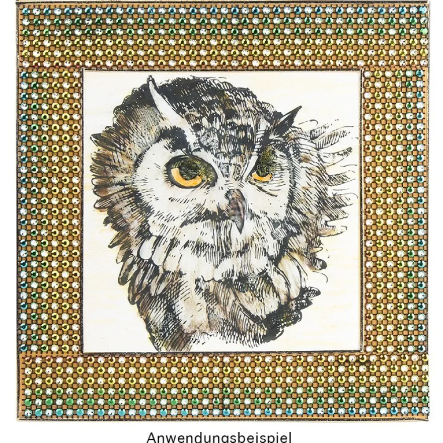 Feinkontur-Stempel, 15 x 15 cm, Eule