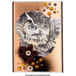 Feinkontur-Stempel, 15 x 15 cm, Eule