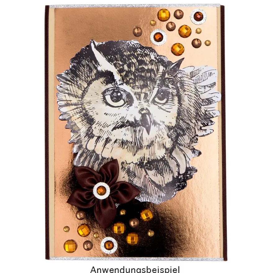 Feinkontur-Stempel, 15 x 15 cm, Eule