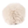 Fell-Pompons, Ø 8cm, beige, 4 Stück