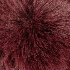 Fell-Pompons, Ø 8cm, dunkelrot, 4 Stück