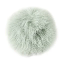 Fell-Pompons, Ø 8cm, lindgrün, 4 Stück