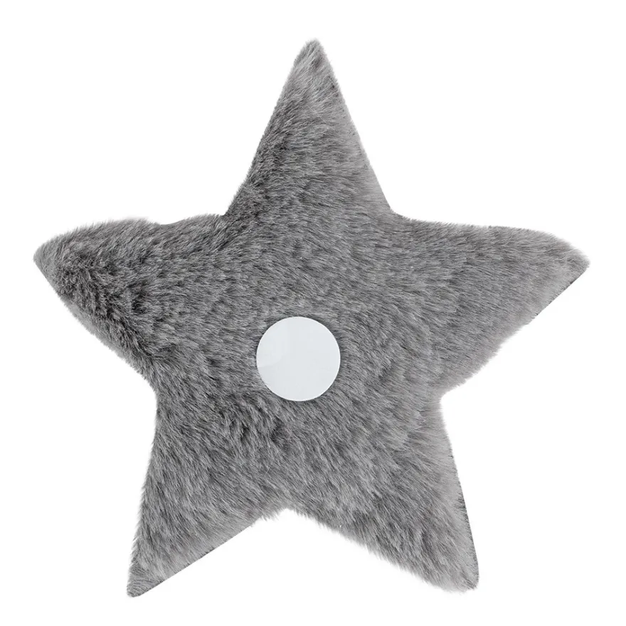 Fell-Sterne, Ø 11cm, grau, 2 Stück