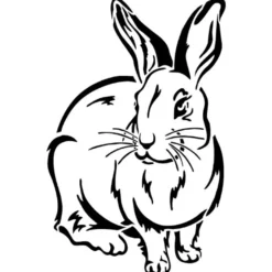 Fenster-Kunststoff-Schablone, DIN A4, Hase