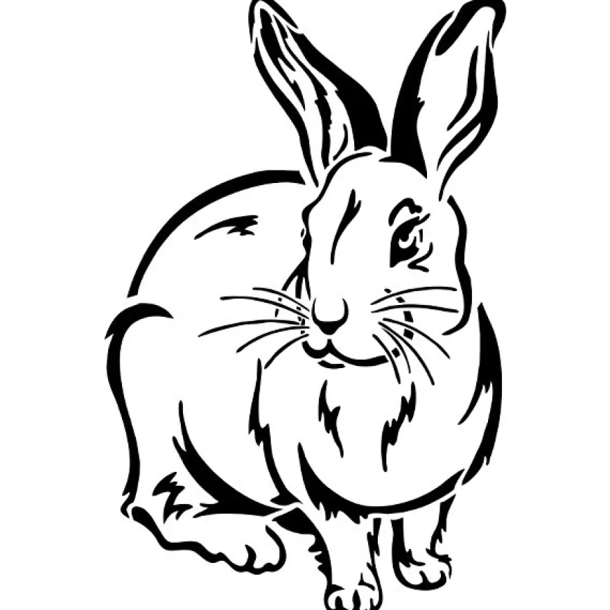 Fenster-Kunststoff-Schablone, DIN A4, Hase