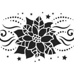 Fenster-Kunststoff-Schablone, DIN A4, Weihnachtsstern