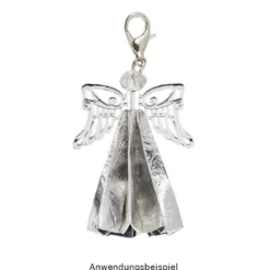 Filigrane Engelsflügel, Design 5, 2,3cm, silber, 20 Stück