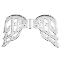Filigrane Engelsflügel, Design 6, 3,7cm, silber, 10 Stück