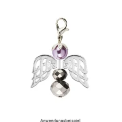 Filigrane Engelsflügel, Design 6, 3,7cm, silber, 10 Stück