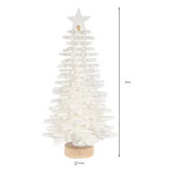 Filz-Tannenbaum zum Zusammenbauen, weiß, 26cm hoch, 42-teilig