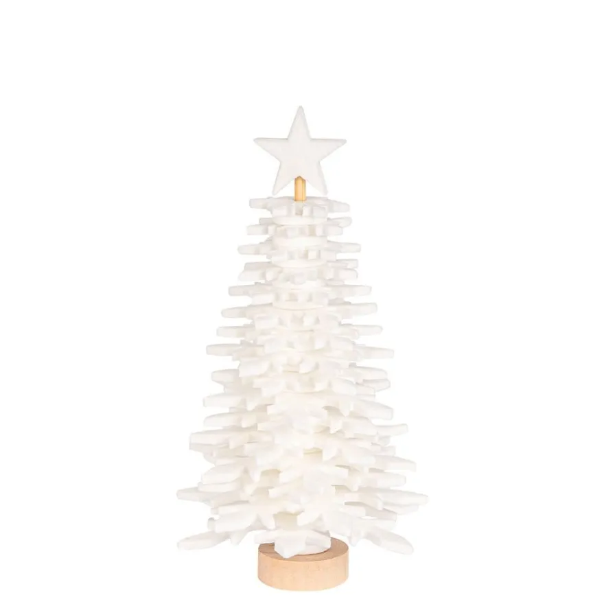 Filz-Tannenbaum zum Zusammenbauen, weiß, 21,5cm hoch, 34-teilig