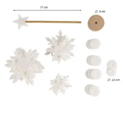 Filz-Tannenbaum zum Zusammenbauen, weiß, 17,5cm hoch, 26-teilig