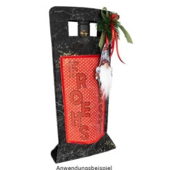 Flaschentasche aus Filz, 17cm x 40cm, mit Tragehenkel, schwarz