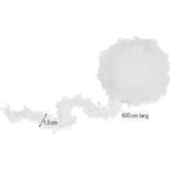 Flausch-Band, 1,5cm breit, 6m lang, weiß