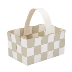 Flechtkörbe aus Papier, zum Selberflechten, 12cm x 8cm x 6,5cm, Naturtöne, 10 Stück